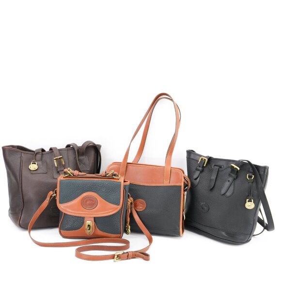 Dooney & Bourke Vintage Black Bucket Tote 90s Purse All Weather Leather Shoulder - Picture 7 of 13